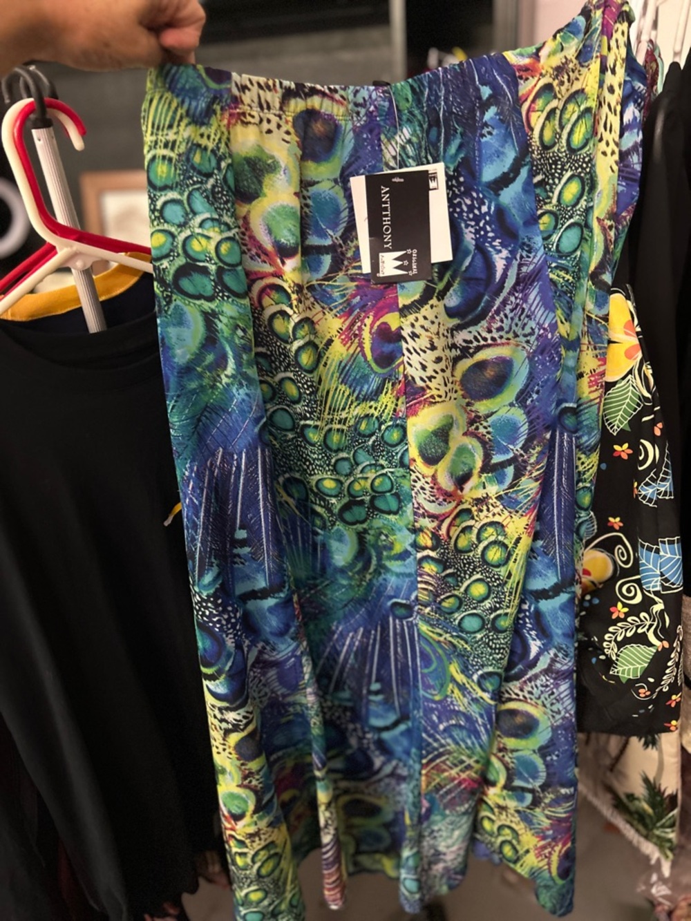 Antthony Multicolor Peacock-Print Skirt